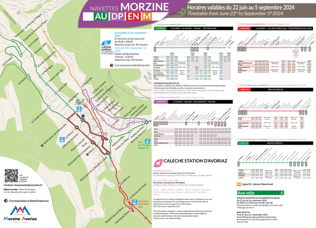 Plan  Navette Morzine Eté